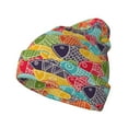 thumbnail image 1 of Pofeuu Colorful Fish 2 Print Beanie Hat for Men Women Knit Winter Hat Warm Cuffed Skull Beanie Slouchy Soft Unisex, 1 of 6