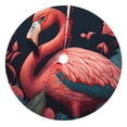 thumbnail image 1 of Pofeuu Colorful Floral Flamingo Print Christmas Tree Skirt, Merry Christmas Skirt Xmas Tree Ornaments for Xmas Holiday Party Decorations-36", 1 of 7