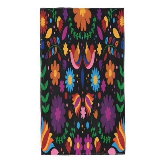 Pofeuu Colorful Floral2 Print Hand Towel 27.5" x 16" Soft Absorbent Towel for Bathroom SPA Gym Hotel