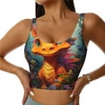 thumbnail image 1 of Pofeuu Colorful Flower Chameleon Print Sports Bra for Women Sexy Vest Yoga Running Gym Fitness Crop Bras Tops-XX-Large, 1 of 8