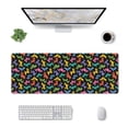 thumbnail image 1 of Pofeuu Colorful Geometric Dog Print Desk Mat for Keyboard and Mouse，Computer Desk Matt for Desktop，Large Mouse Pad for Desk，Desk Pads on Top of Desks 12x31.5in, 1 of 8
