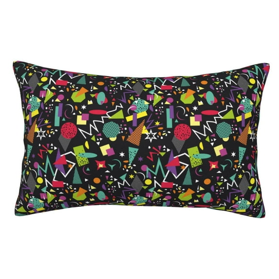 Pofeuu Colorful Geometric Figures Print Polyester Microfiber Plush Pillowcases, Super Soft and Cozy Pillow Case Covers with Envelop Closure（Pillow core not included）-20"x30"