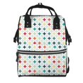 thumbnail image 1 of Pofeuu Colorful Geometric Print Diaper Bag Backpack, Multifunction Travel Pack Maternity Baby Changing Bags, Large Capacity, Waterproof, 1 of 6