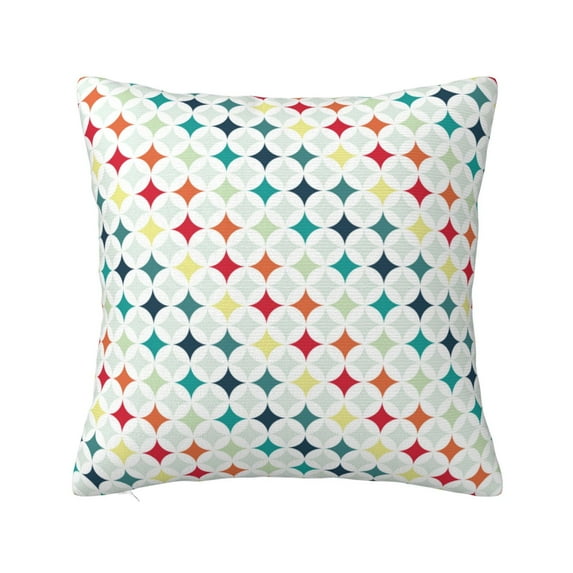 Pofeuu Colorful Geometric Print Double-sided plush pillowcase Square Throw Pillow Covers Pillows Cover for Living Room Bedroom Sofa Couch Cushion Cover(No pillow core)-16"x16"