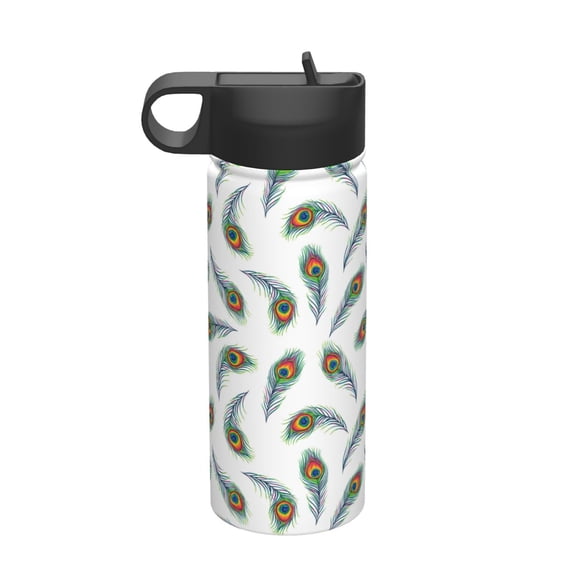 Pofeuu Colorful Grass Print 18oz Sports Insulated Kettle, Sports Bottle Water Bottles For Men Women For Gym Hiking Camping Running Mountain Bike Outdoor Sports