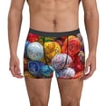 thumbnail image 1 of Pofeuu Colorful Hand Painted Easter Eggs Print Men’s Boxer Briefs, Moisture-Wicking Underwear, Regular,Trunk-X-Large, 1 of 5