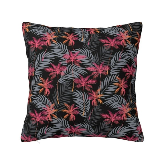 Pofeuu Colorful Hawaii Palms Print Double-sided plush pillowcase Square Throw Pillow Covers Pillows Cover for Living Room Bedroom Sofa Couch Cushion Cover(No pillow core)-24"x24"