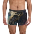 thumbnail image 1 of Pofeuu Colorful Ink Cute Horse Print Men’s Boxer Briefs, Moisture-Wicking Underwear, Regular,Trunk-Large, 1 of 5