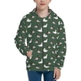 thumbnail image 1 of Pofeuu Colorful Mallard Duck Print Teenage Zipper Hoodie Sweatshirts Hooded Casual Jackets With Pocket For Boys Girls-Small, 1 of 6