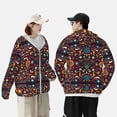 thumbnail image 1 of Pofeuu Colorful Mexican2 Print Sun Protection Outdoor Lightweight Full Zip UV Cooling Hoodie Long Sleeve Summer Clothing for Outdoor Hiking-X-Large, 1 of 5