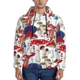thumbnail image 1 of Pofeuu Colorful Mushrooms (2) Print Mens Casual Hooded Collar Drawstring Hoodies Pullover Sweatshirts Casual Long Sleeve Shirts-XX-Large, 1 of 7