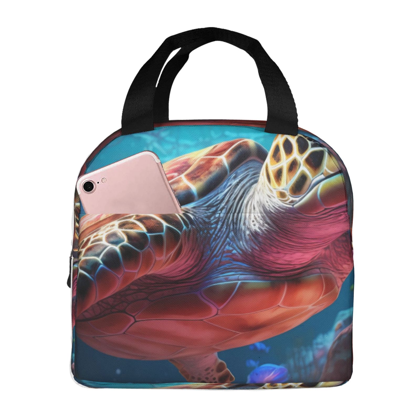 Pofeuu Colorful Ocean Sea Turtle Print Lunch Bag Lunch Box Insulated ...