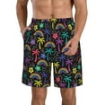 thumbnail image 1 of Pofeuu Colorful Palms Prin Men's Swim Trunks Quick Dry Bathing Suit Swimming Board Shorts Mesh Lining Beach Swimwear-Large, 1 of 6