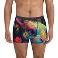thumbnail image 1 of Pofeuu Colorful Patterned Rabbit Print Men’s Boxer Briefs, Moisture-Wicking Underwear, Regular,Trunk-Small, 1 of 5