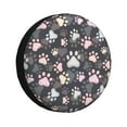 thumbnail image 1 of Pofeuu Colorful Paws Of Dog Print Spare Tire Wheel Cover for Car Truck SUV Camper Universal Fit Spare Tire Cover RV Spare Tire Covers-15 inch, 1 of 6