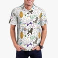 thumbnail image 1 of Pofeuu Colorful Poodle Dog Print Men's Loose Fit Midweight Short-Sleeve Pocket Polo-XX-Large, 1 of 6