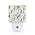 Pofeuu Colorful Poodle Dog Print Night Lights Plug into Wall with Dusk