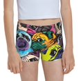 thumbnail image 1 of Pofeuu Colorful Pug Print Soft Cotton Girls Boyshort panties Toddler Underwear-X-Small, 1 of 5