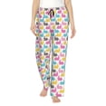 thumbnail image 1 of Pofeuu Colorful Rabbit Print Women's Fashion Pajama Pants with Pockets Comfy Drawstring Sleep Lounge Bottoms-Large, 1 of 6