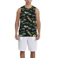 thumbnail image 1 of Pofeuu Colorful Skateboard Print Basketball Jersey, Shirts for Men Youth Basketball Jersey Crew Neck-Small, 1 of 6