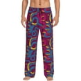 thumbnail image 1 of Pofeuu Colorful Snake Print Men's Pajama Pants, Soft Lounge Pajama Pants with big pockets for Men Plaid Pj Bottoms-Medium, 1 of 6