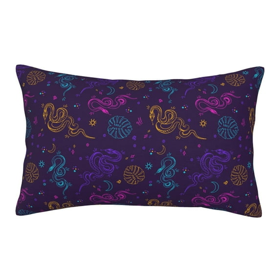 Pofeuu Colorful Snake Print Polyester Microfiber Plush Pillowcases, Super Soft and Cozy Pillow Case Covers with Envelop Closure(Pillow core not included)-20"x30"