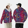 thumbnail image 1 of Pofeuu Colorful Snake Print Sun Protection Outdoor Lightweight Full Zip UV Cooling Hoodie Long Sleeve Summer Clothing for Outdoor Hiking-X-Large, 1 of 5