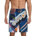 thumbnail image 1 of Pofeuu Colorful Sushi Food Art Print Men's Soft Woven Elastic Waistband Sleep Pajama Short-XX-Large, 1 of 6