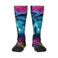 thumbnail image 1 of Pofeuu Colorful Tropical Leaves Print Stockings, Adult Running Hiking Socks for Youth and Adult, 1 of 6
