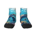 thumbnail image 1 of Pofeuu Colorful Underwater Plant Turtle Print 30cm Socks, Adult Running Hiking Socks for Youth and Adult, 1 of 7