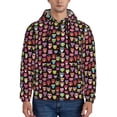 thumbnail image 1 of Pofeuu Colourfull Owl Print Mens Casual Hooded Collar Drawstring Hoodies Pullover Sweatshirts Casual Long Sleeve Shirts-X-Large, 1 of 7