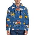 thumbnail image 1 of Pofeuu Construction Vehicles Print Mens Casual Hooded Collar Drawstring Hoodies Pullover Sweatshirts Casual Long Sleeve Shirts-XX-Large, 1 of 7