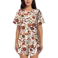 thumbnail image 1 of Pofeuu Cooking Bbq Print Women's Pajama Set Short/Shorts Soft Button PJs Elastic Drawstring Waist Sleepwear-XX-Large, 1 of 6
