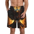 thumbnail image 1 of Pofeuu Cool Black Eagle Prin Men's Swim Trunks Quick Dry Bathing Suit Swimming Board Shorts Mesh Lining Beach Swimwear-Medium, 1 of 6