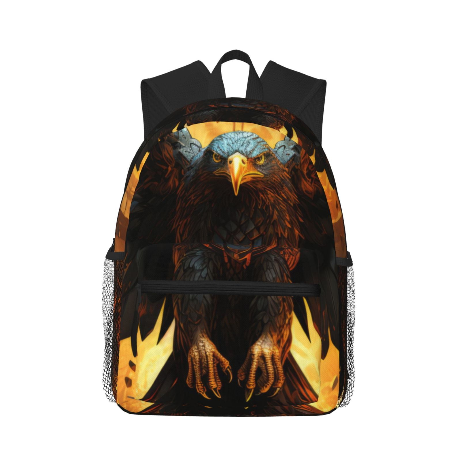 Pofeuu Cool Black Eagle Print Laptop Backpack Travel Canvas Backpack ...