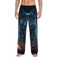 thumbnail image 1 of Pofeuu Cool Blue Light Wolf Print Men's Pajama Pants, Soft Lounge Pajama Pants with big pockets for Men Plaid Pj Bottoms-X-Large, 1 of 6