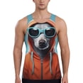 thumbnail image 1 of Pofeuu Cool Dog In Hoodie Print Men's Workout Tank Tops Sleeveless Muscle Gym Shirt Quick Dry-Medium, 1 of 7