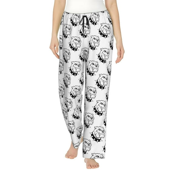 Pofeuu Cool Dog Print Women's Fashion Pajama Pants with Pockets Comfy Drawstring Sleep Lounge Bottoms-Large