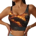 thumbnail image 1 of Pofeuu Cool Fire Man Print Sports Bra for Women Sexy Vest Yoga Running Gym Fitness Crop Bras Tops-X-Large, 1 of 8