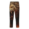 thumbnail image 1 of Pofeuu Cool Flame Lion A Print Teenagers' Pajama Pants, Soft Lounge Pajama Pants with big pockets for Men Plaid Pj Bottoms-Medium, 1 of 6