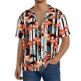 thumbnail image 1 of Pofeuu Cool Flamingo Print Mens Casual Short Sleeve Shirts Beach Summer Spread Collar Pocket Tops Men's Casual Short-sleeved Shirt-XX-Large, 1 of 5