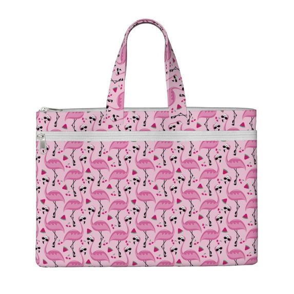Pofeuu Cool Flamingos Print Laptop Bag Carrying - Computer Bag Laptop Case Shoulder Slim Work Travel