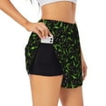 thumbnail image 1 of Pofeuu Cool Gamepad Print Women's Athletic Shorts Running Workout Shorts Tummy Control Quick Dry Gym Shorts with Pockets Double layer sports shorts-Large, 1 of 7