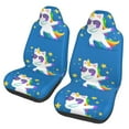 Pofeuu Cool Unicorn Star Golden Print Automotive Car Seat Covers Flat