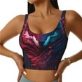 thumbnail image 1 of Pofeuu Cool Wolf Head Print Sports Bra for Women Sexy Vest Yoga Running Gym Fitness Crop Bras Tops-X-Large, 1 of 8