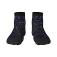 thumbnail image 1 of Pofeuu Copper-Gold Gloss Outline Flower Print 30cm Socks, Adult Running Hiking Socks for Youth and Adult, 1 of 7