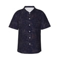 thumbnail image 1 of Pofeuu Copper-Gold Gloss Outline Flower1 Print Hawaiian Shirt for Men Sleeves Casual Button Down Summer Beach Dress Shirts T-Shirts,XX-Large, 1 of 7