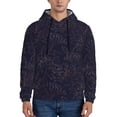 thumbnail image 1 of Pofeuu Copper-Gold Gloss Outline Flower1 Print Mens Casual Hooded Collar Drawstring Hoodies Pullover Sweatshirts Casual Long Sleeve Shirts-Large, 1 of 7