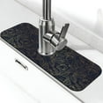 thumbnail image 1 of Pofeuu Copper-Gold Gloss Outline Rose Print Splash Guard for Sink Faucet Sink Gadgets-Splash Guard Behind Faucet Drip Catcher for Kitchen, Bathroom,Sink Mat, 1 of 7