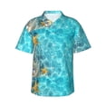 thumbnail image 1 of Pofeuu Coral And Seashell On The Beach Print Hawaiian Shirt for Men Sleeves Casual Button Down Summer Beach Dress Shirts T-Shirts,3X-Large, 1 of 7